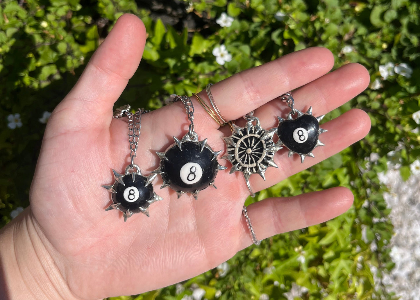 Soldered 8ball Pendant Necklaces