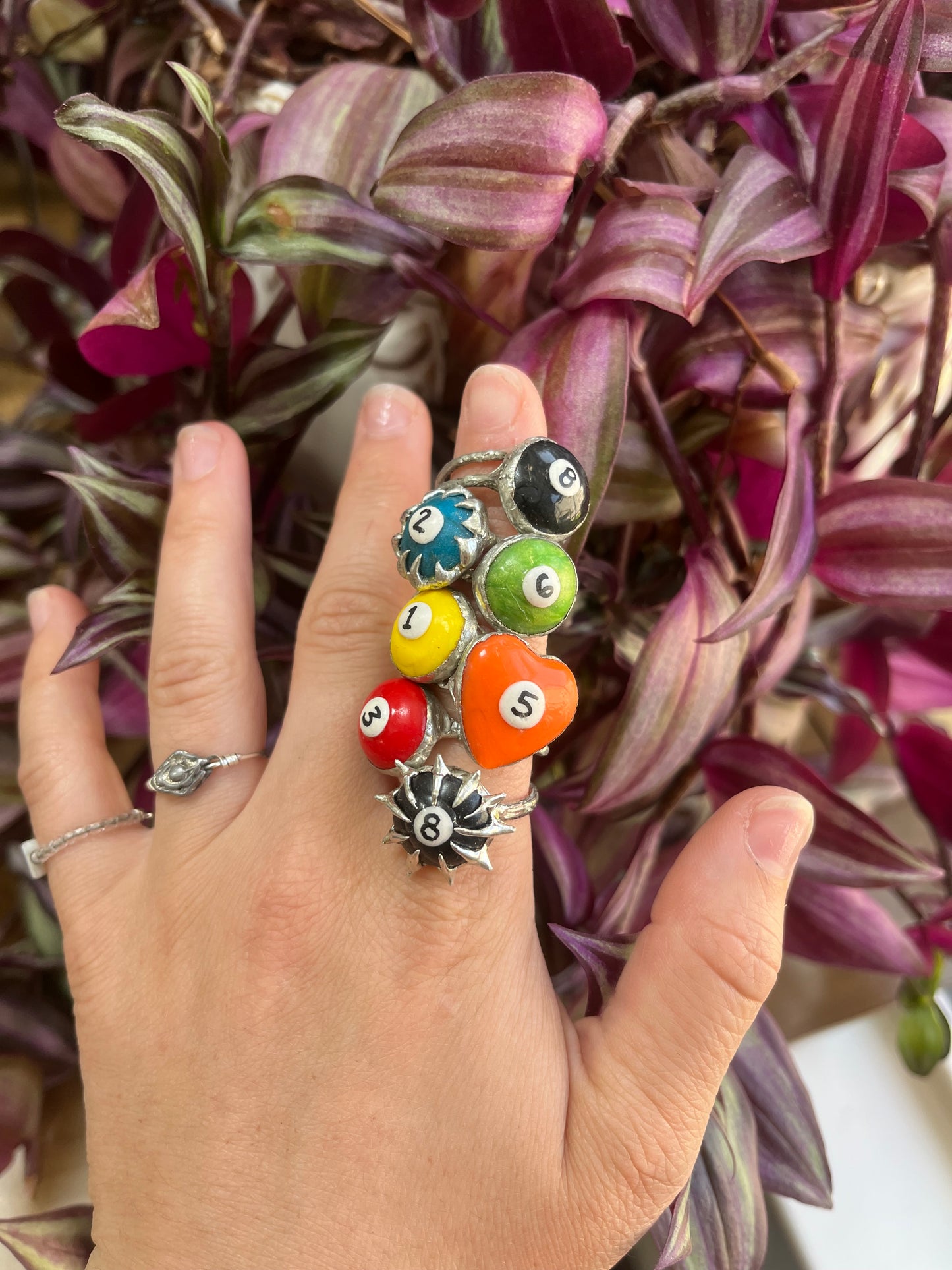 Soldered Billiard Ball Rings
