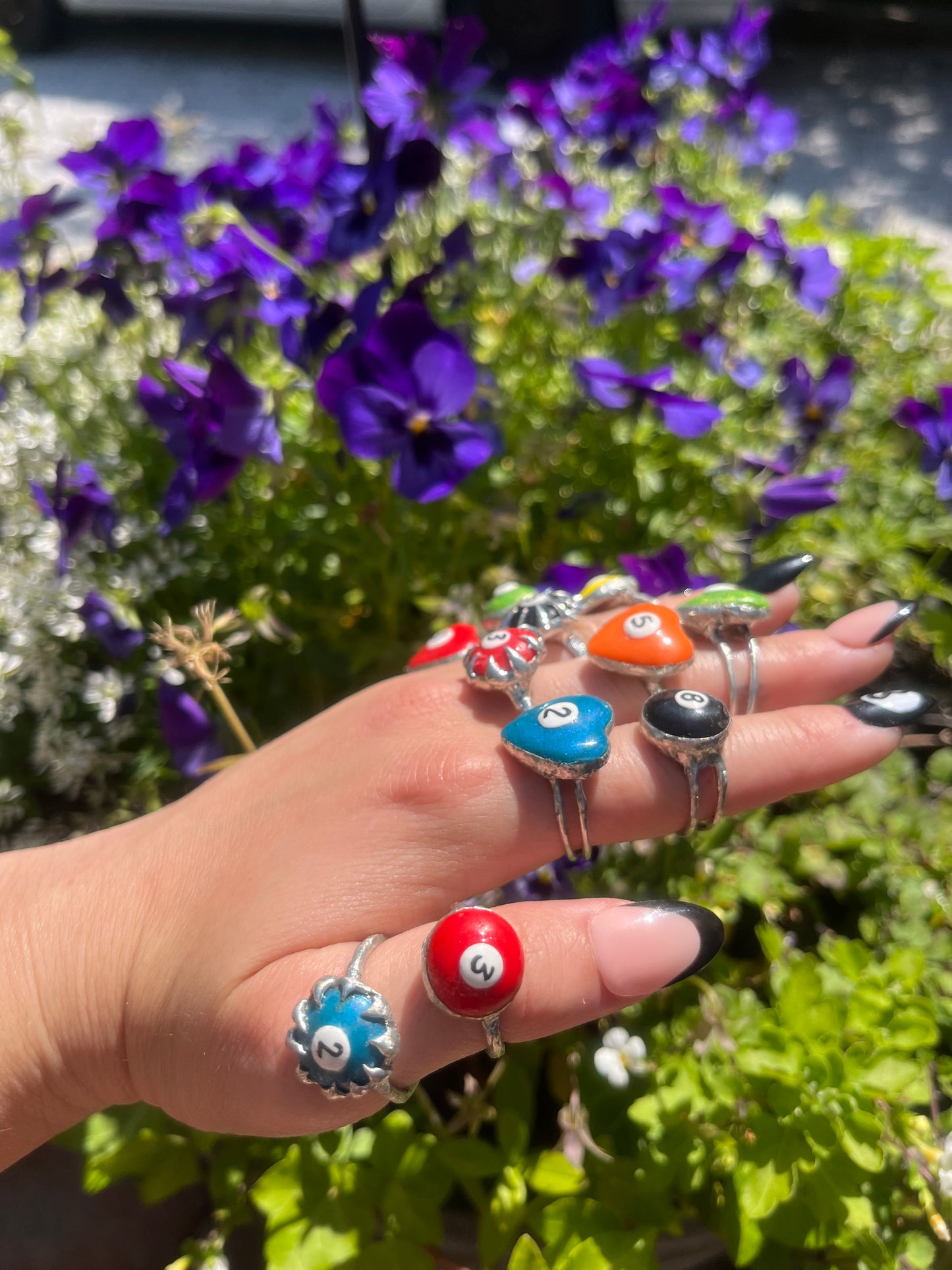 Soldered Billiard Ball Rings