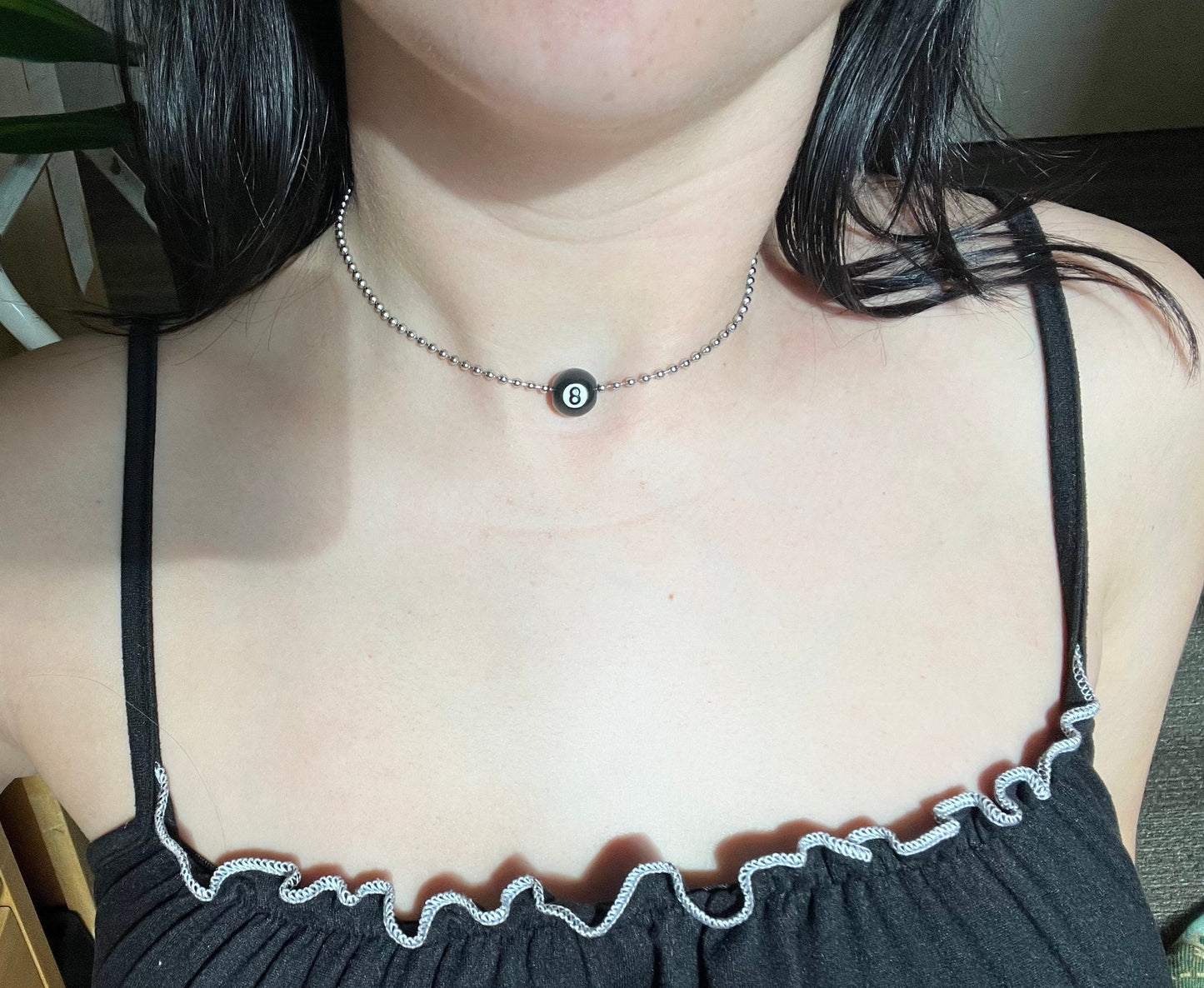 Simple 8ball stackable necklace