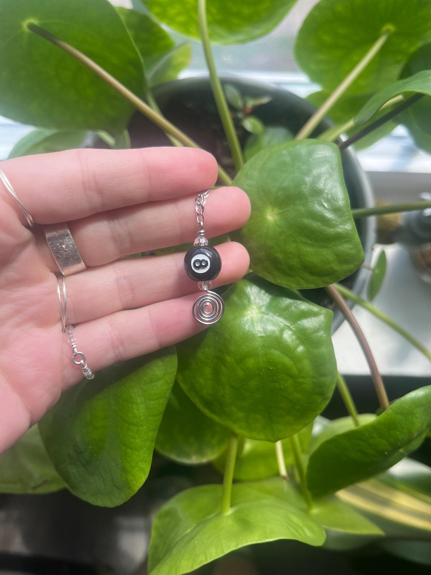 8 ball swirl pendant necklace