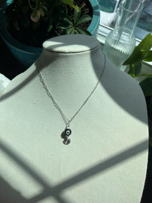 8 ball swirl pendant necklace