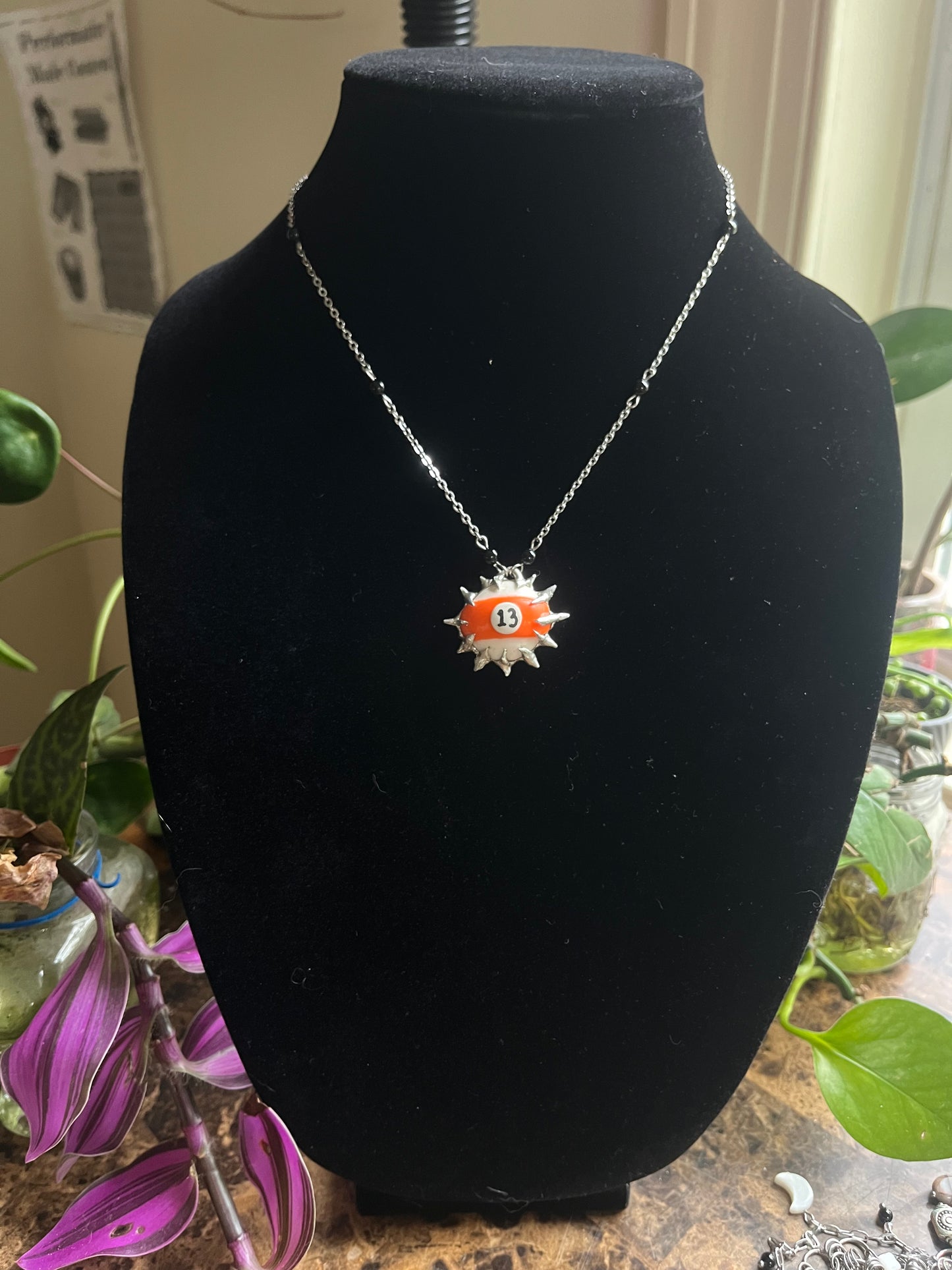 Soldered Striped Billiard Ball Necklace