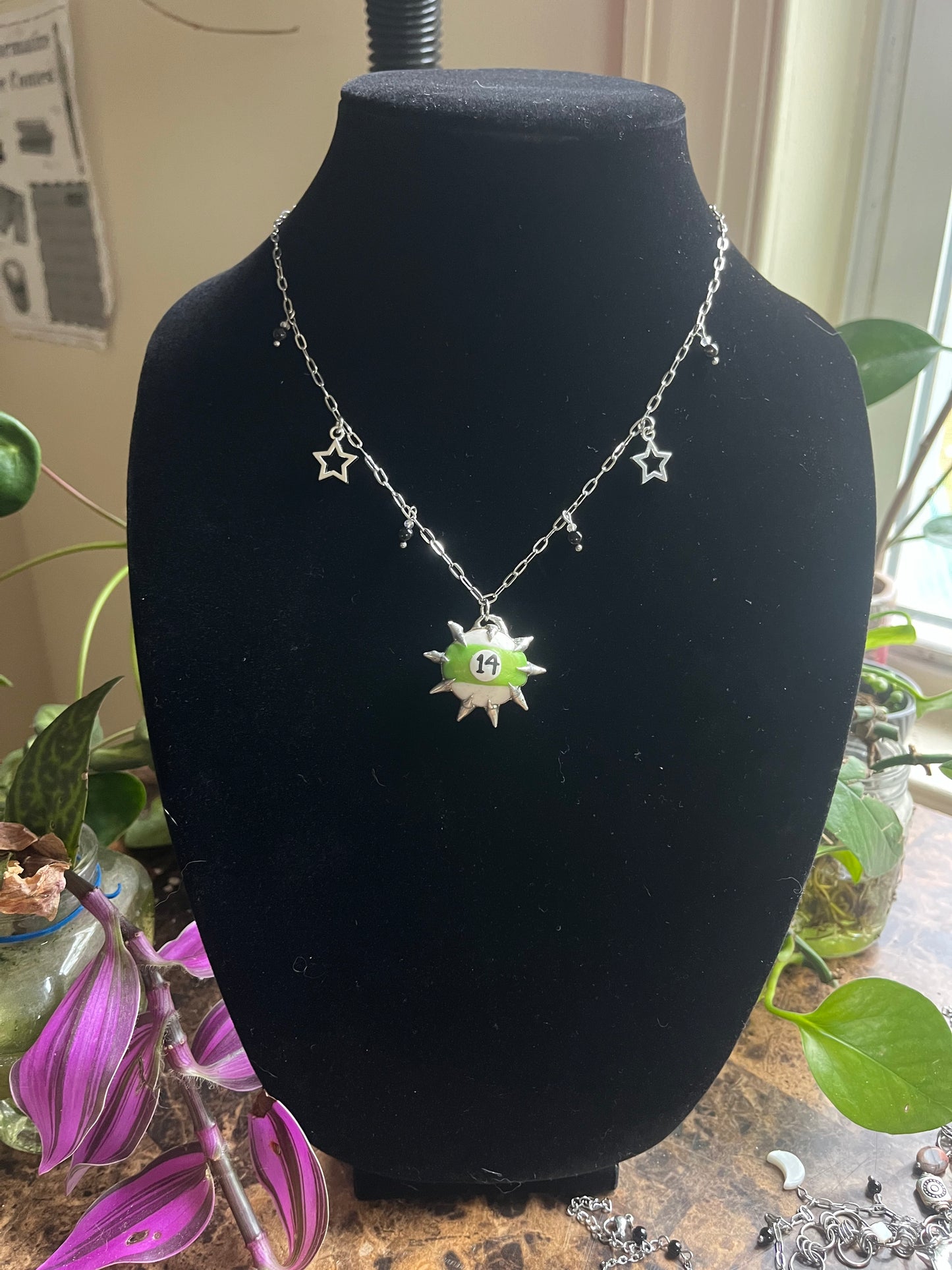 Soldered Striped Billiard Ball Necklace