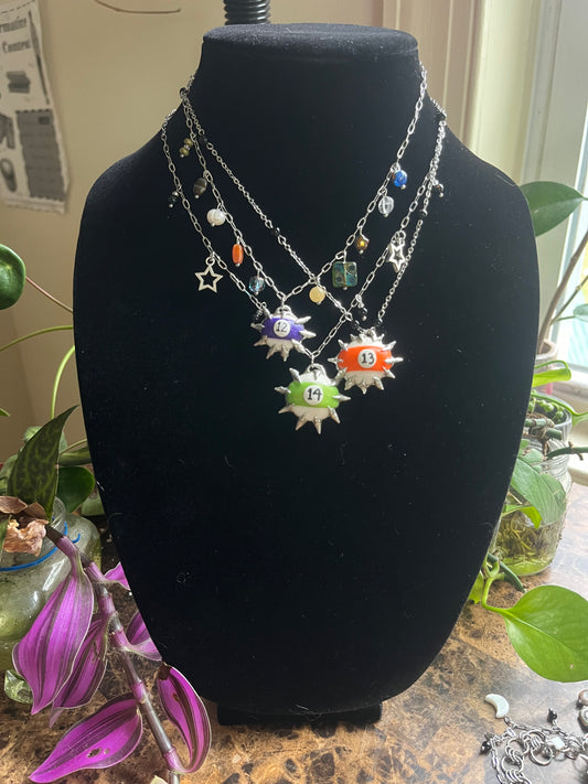 Soldered Striped Billiard Ball Necklace