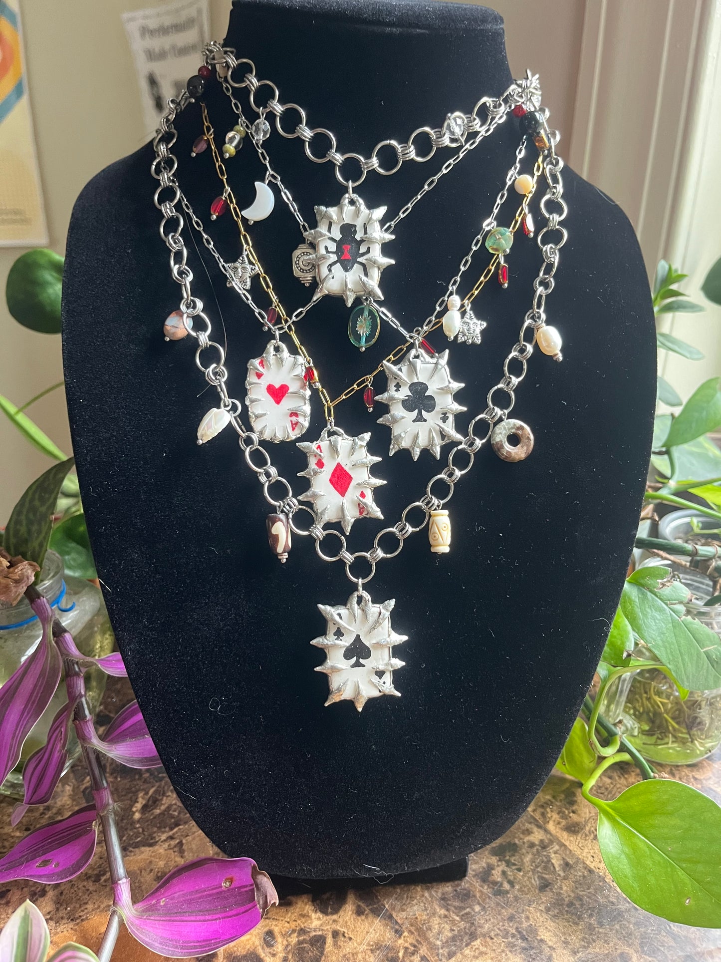 Soldered Card Necklaces