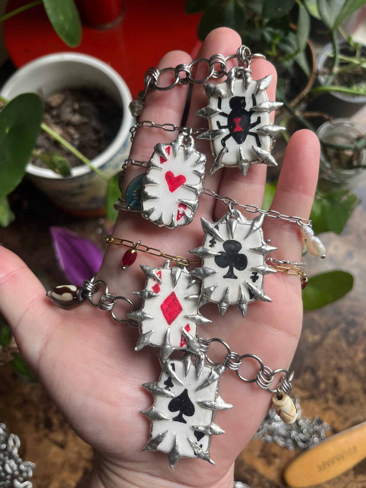 Soldered Card Necklaces