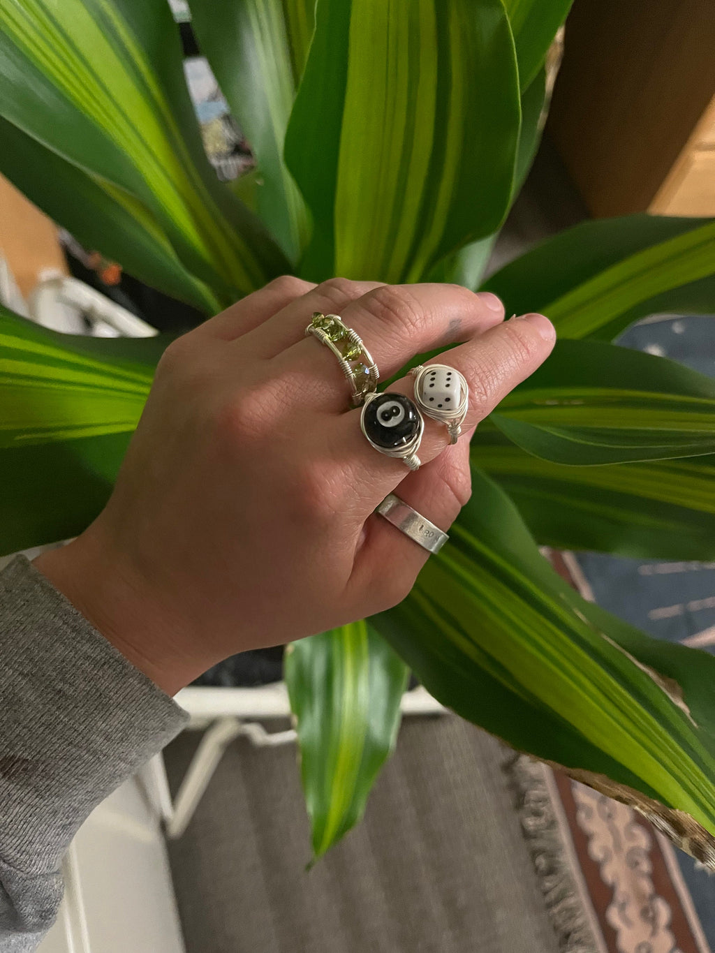 Dice ring / Statement ring / Y2K ring / Y2K jewelry / Stackable rings